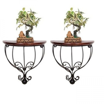 Wood & Iron Wall Bracket / Rack Balloon Shape 